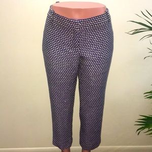 J CREW Purple Metallic Tweed Cafe Capri